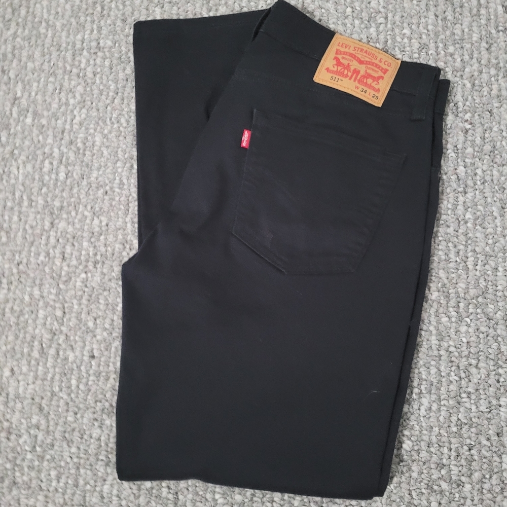 Levi's 511 Black Jeans Size W 34 L 29